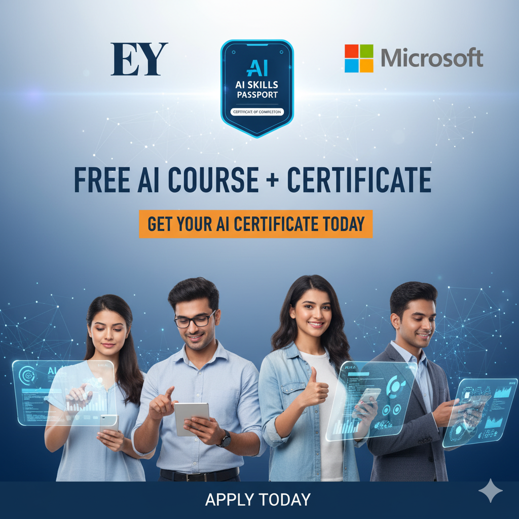 Free Certificate EY and Microsoft AI Course apply today